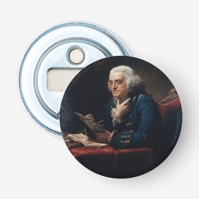 Thumb Portrait, Benjamin Franklin Founding Father Bottle Opener (Front)