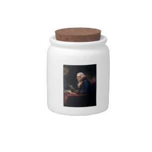 Thumb Portrait, Benjamin Franklin Founding Father Candy Jar