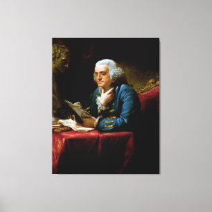 Thumb Portrait, Benjamin Franklin Founding Father Canvas Print