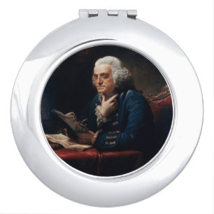 Thumb Portrait, Benjamin Franklin Founding Father Compact Mirror