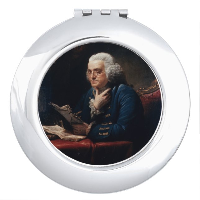 Thumb Portrait, Benjamin Franklin Founding Father Compact Mirror (Front)
