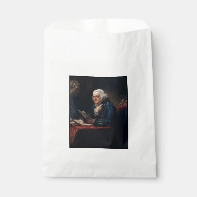 Thumb Portrait, Benjamin Franklin Founding Father Favor Bag (Front)