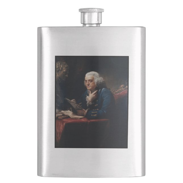 Thumb Portrait, Benjamin Franklin Founding Father Flask (Front)