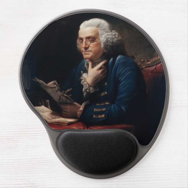 Thumb Portrait, Benjamin Franklin Founding Father Gel Mouse Pad (Front)