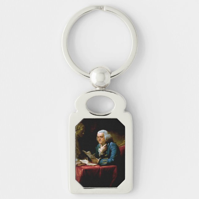 Thumb Portrait, Benjamin Franklin Founding Father Keychain (Front)