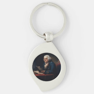 Thumb Portrait, Benjamin Franklin Founding Father Keychain