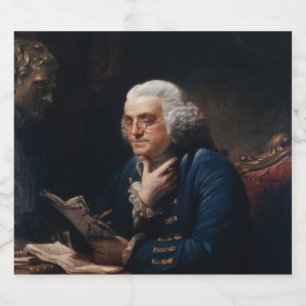 Thumb Portrait, Benjamin Franklin Founding Father Liquor Bottle Label
