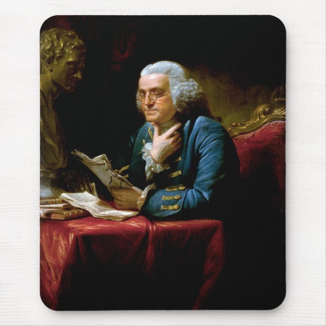 Thumb Portrait, Benjamin Franklin Founding Father Mouse Pad (Front)