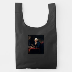 Thumb Portrait, Benjamin Franklin Founding Father Reusable Bag
