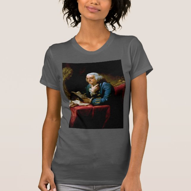 Thumb Portrait, Benjamin Franklin Founding Father T-Shirt (Front)