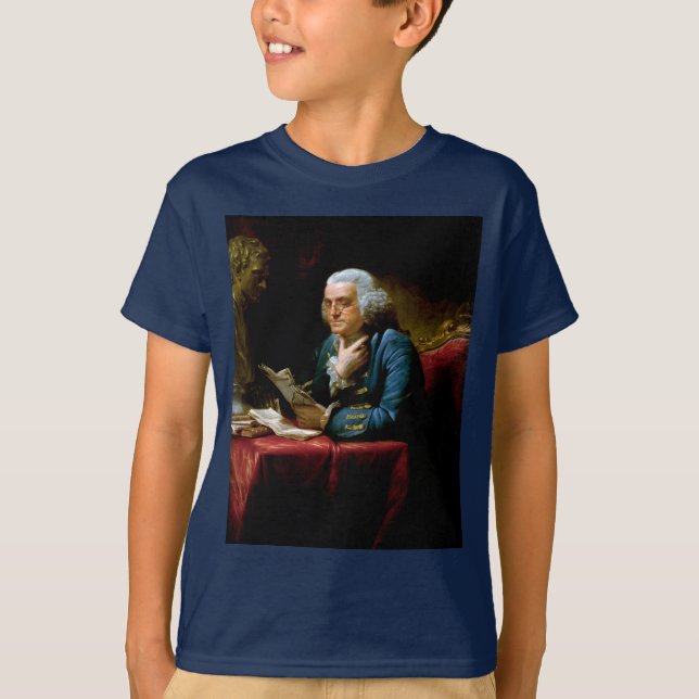 Thumb Portrait, Benjamin Franklin Founding Father T-Shirt (Front)