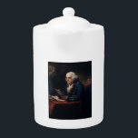 Thumb Portrait, Benjamin Franklin Founding Father Teapot<br><div class="desc">Benjamin Franklin: A Man of Many Talents - Benjamin Franklin, a Founding Father of the United States, was a man of extraordinary intellect and diverse talents. Born in Boston, Massachusetts, in 1706, he quickly established himself as a polymath, excelling in fields as varied as science, politics, and philosophy. - Franklin's...</div>