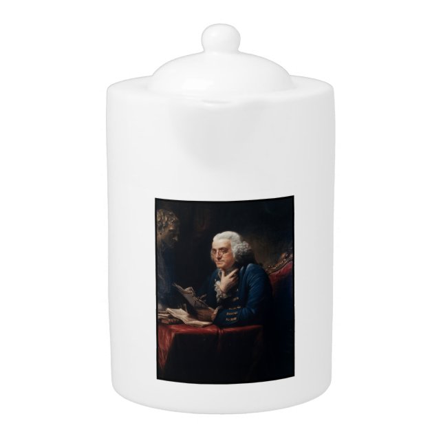 Thumb Portrait, Benjamin Franklin Founding Father Teapot (Front)