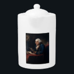 Thumb Portrait, Benjamin Franklin Founding Father Teapot<br><div class="desc">Benjamin Franklin: A Man of Many Talents - Benjamin Franklin, a Founding Father of the United States, was a man of extraordinary intellect and diverse talents. Born in Boston, Massachusetts, in 1706, he quickly established himself as a polymath, excelling in fields as varied as science, politics, and philosophy. - Franklin's...</div>