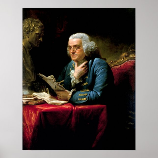 THUMB PORTRAIT of BEN FRANKLIN 1767 Poster (Front)