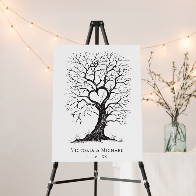 Thumb Print Guestbook Keepsake Wedding  Foam Board (In Situ (Stand))