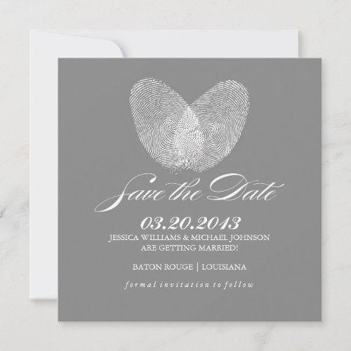 Thumb Print Heart | Save the Date