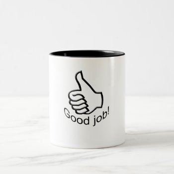 Thumb Up Two-tone Coffee Mug by Artnmore at Zazzle