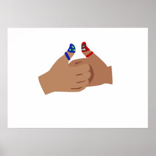 Thumb War Luchadores Poster