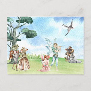  Thumbelina and Prince Fairy Tale  Postcard