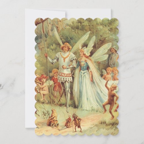 Thumbelina and Prince Wedding Vintage Fairy Tales Invitation