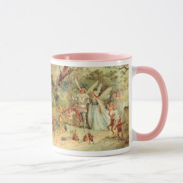 Thumbelina and Prince Wedding, Vintage Fairy Tales Mug (Right)