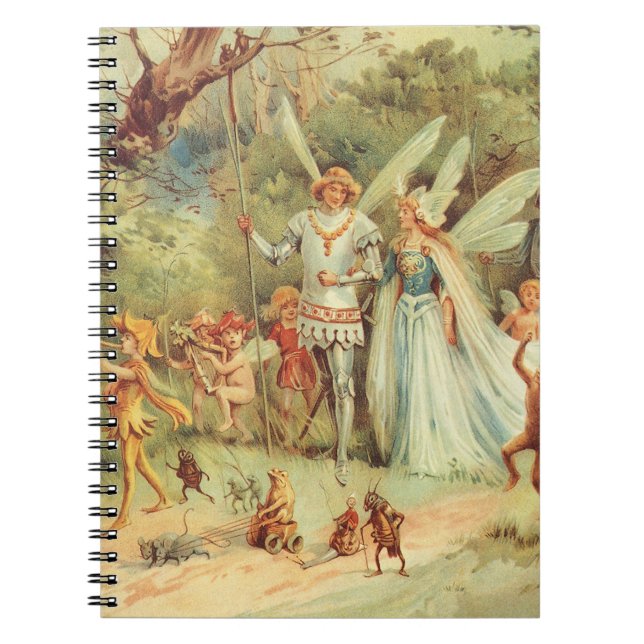 Thumbelina and Prince Wedding, Vintage Fairy Tales Notebook (Front)