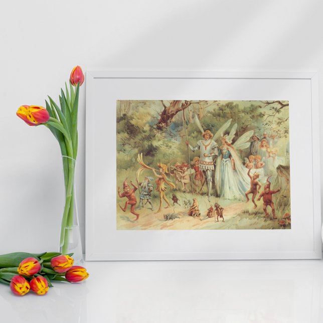 Thumbelina and Prince Wedding, Vintage Fairy Tales Poster (Creator Uploaded)