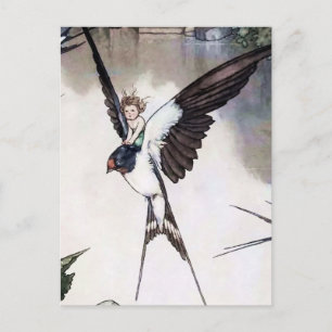 Thumbelina by W Heath Robinson Postcard