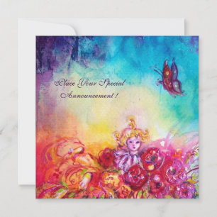 THUMBELINA,FLOWER BASKET AND BUTTERFLY ANNOUNCEMENT