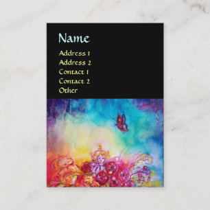 THUMBELINA,FLOWER BASKET AND BUTTERFLY BUSINESS CARD