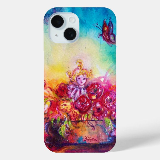 THUMBELINA ,FLOWER BASKET AND BUTTERFLY Case-Mate iPhone CASE (Back)