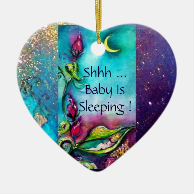 THUMBELINA ,FLOWER BASKET AND BUTTERFLY CERAMIC ORNAMENT (Front)