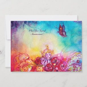 THUMBELINA,FLOWER BASKET AND BUTTERFLY INVITATION