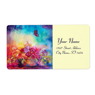 THUMBELINA ,FLOWER BASKET AND BUTTERFLY LABEL