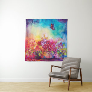 THUMBELINA IN FLOWER BASKET,BUTTERFLY TAPESTRY