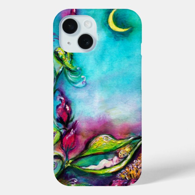THUMBELINA SLEEPING BETWEEN ROSE LEAVES Case-Mate iPhone CASE (Back)