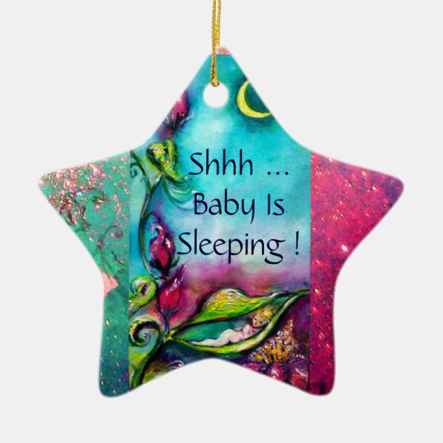 THUMBELINA   STAR DOOR HANGER CERAMIC ORNAMENT (Front)