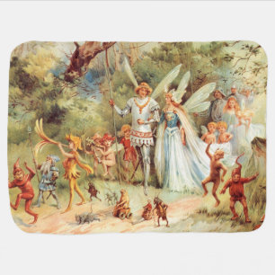 Thumbelina's Wedding in the Forest Baby Blanket