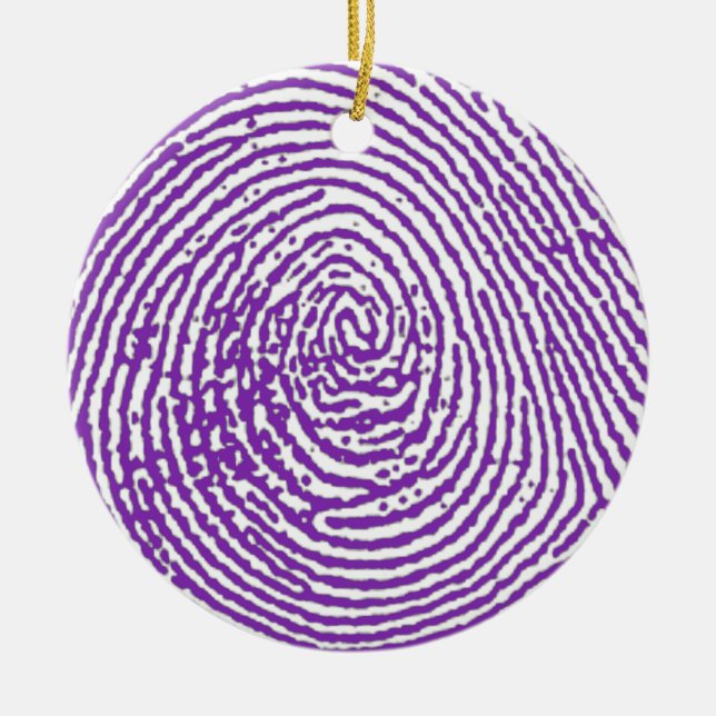 thumbprint FINGERPRINT Ceramic Ornament (Front)