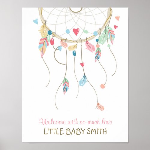 Thumbprint guestbook Dreamcatcher Fingerprint Baby