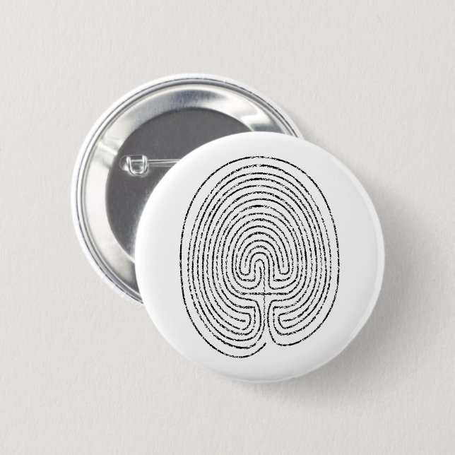 Thumbprint Labyrinth -  Button (Front & Back)