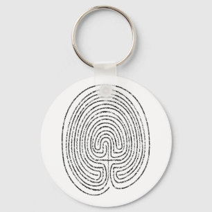 Thumbprint Labyrinth Keychain