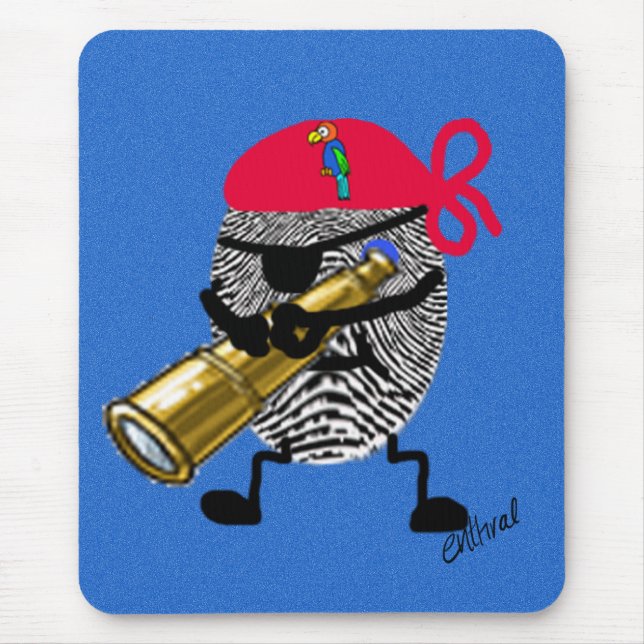 Thumbprint Pirate Mouse Pad (Front)