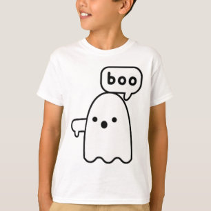 Thumbs Down Ghost Screaming Boo Disapproval Ghost  T-Shirt