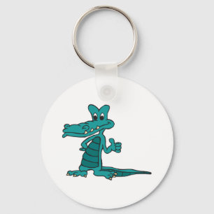 thumbs up alligator keychain