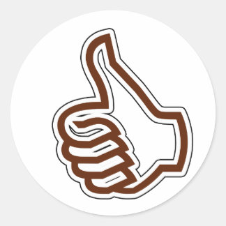 Thumbs Up Classic Round Sticker