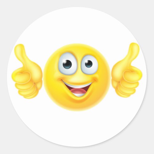 Thumbs Up Classic Round Sticker