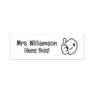Thumbs Up Classroom Stamp Custom Teacher Stamp