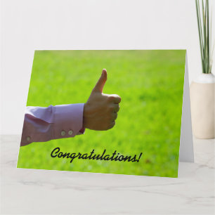 Thumbs Up, Congratulations, Big Greeting Card